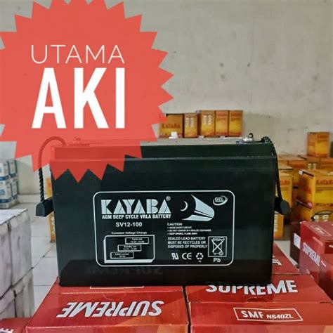 Jual Aki Ups Kayaba Deep Cycle Vrla Battery Sv 12 100 12v 100ah Solar