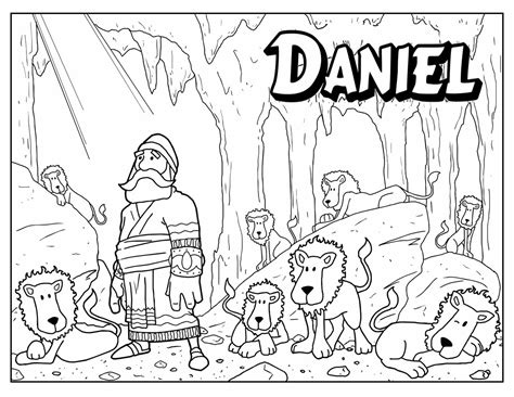 Daniel Y Los Leones Para Colorear