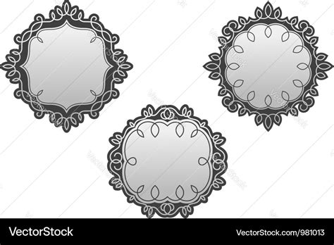 Retro frames set with vintage embellishments Vector Image