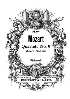 String Quartet No In A Major K By W A Mozart On Musicaneo