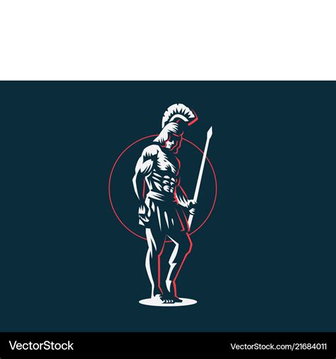 God Ares Or Mars With A Spear Royalty Free Vector Image