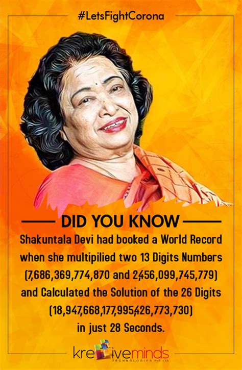 Did You Know About Shakuntala Devi | Kre8iveminds