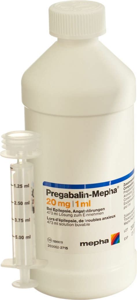 Pregabalin Mepha L Sung Zum Einnehmen Mg Ml Ml In Der Adler Apotheke