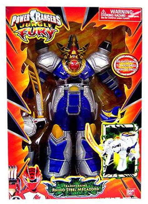 Power Rangers Jungle Fury Deluxe Transforming Rhino Steel Megazord