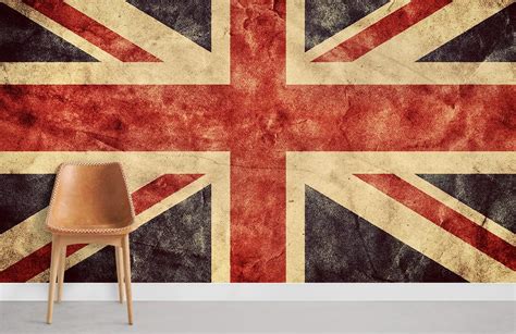 Vintage UK Flag Wall Murals | Ever Wallpaper UK