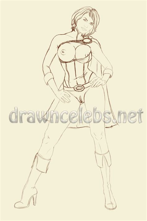 Powergirl Sketch By Rzhevskii Hentai Foundry