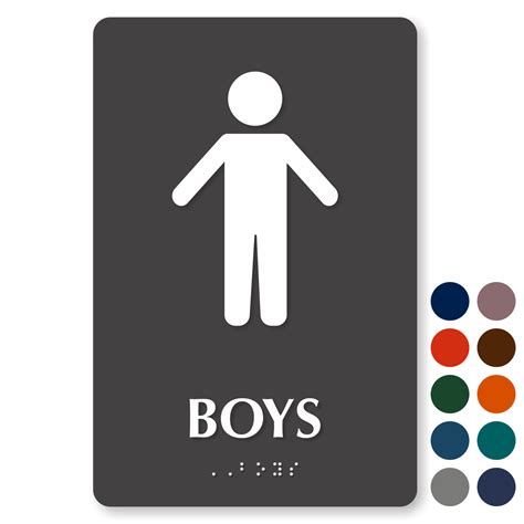 Boys Bathroom Signs | Kids Bathroom Signs