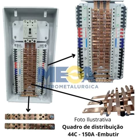 Quadro Trif Sico C Disjuntor Din Barramento A Embutir R Em