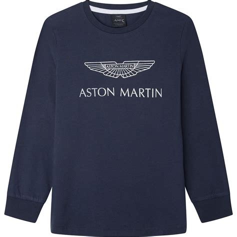 Hackett Amr Logo Long Sleeve T Shirt Blue Dressinn