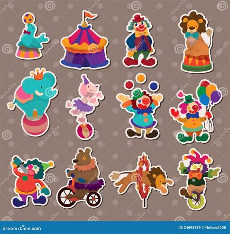 Circus Stickers Vector Illustration CartoonDealer 26712814