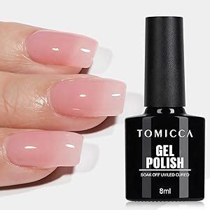 Tomicca Jelly Gel Nail Polish Sheer Pink Translucent Gel Nail Polish Soak Off Uv Led Nude Gel