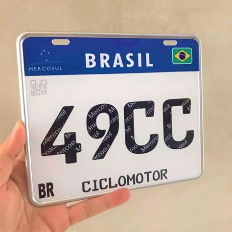 Placa Em A O Moto Personalizada Mercosul V Rios Modelos No Elo