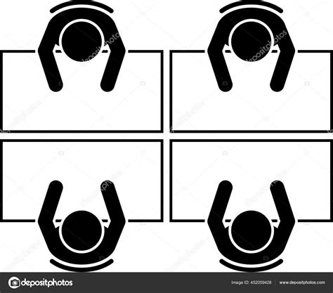 office desk icon top view