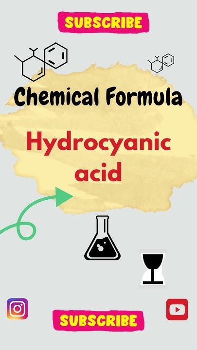 Chemical Formula For Hydrocyanic Acid Hydrocyanic Acid Ka Chemical Formula Ii Hcn Youtube