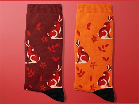 Year Of The Rabbit Socks From Styling Socks 2023 Chinese New Year