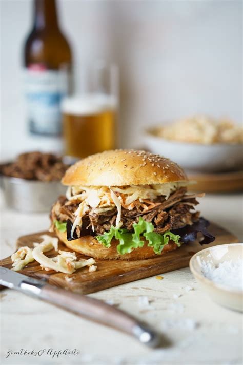 Ganz Einfaches Rezept Pulled Pork Burger Mit Krautsalat