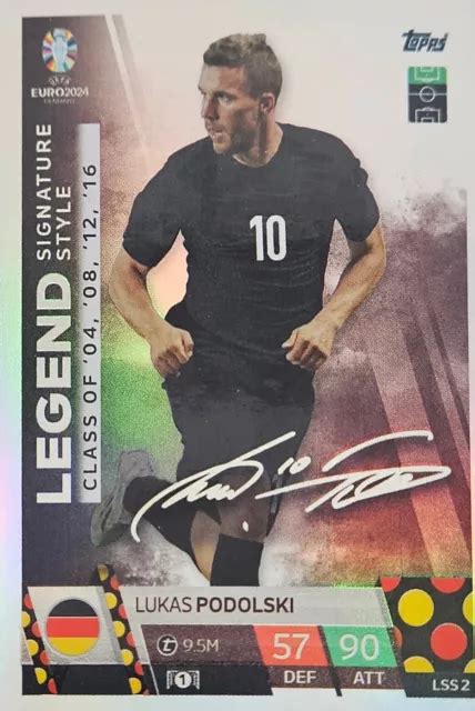 Match Attax Euro Lss Legend Signature Style Lukas Podolski Eur