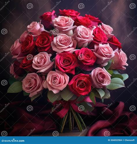 Large Beautiful Bouquet of Red Roses Stock Photo - Image of beautiful ...