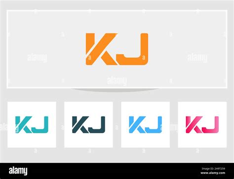 Initial Letter KJ Logo Design Template. KJ logo design Stock Vector ...