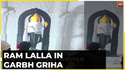 First Visuals Of Lord Ram Idol Inside Ram Mandir S Garbha Griha Ram