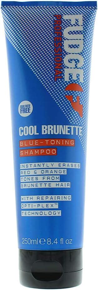 Fudge Professional Blue Toning Shampoo Cool Brunette Shampoo For Brunettes Removes Orange Red