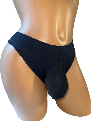 NEW B LANCE BLACK THONG BIKINI SISSY POUCH PANTIES XDRESS MEN TRANS 26