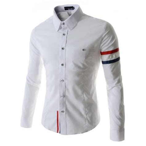 Chemise Homme Blanche Marque Slim Fit Manche Lo Blanc Achat