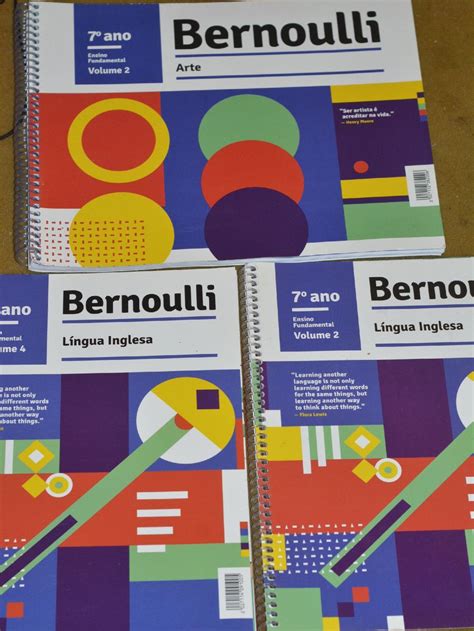 Kit 3 Livros Bernoulli Artes e Língua Inglesa Livro Bernoulli Nunca