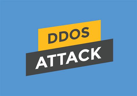 ddos attack text button. ddos attack speech bubble. ddos attack text ...