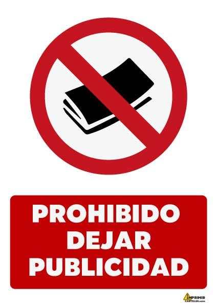 Cartel Para Imprimir Prohibido Dejar Publicidad Imprimir Carteles Gratis