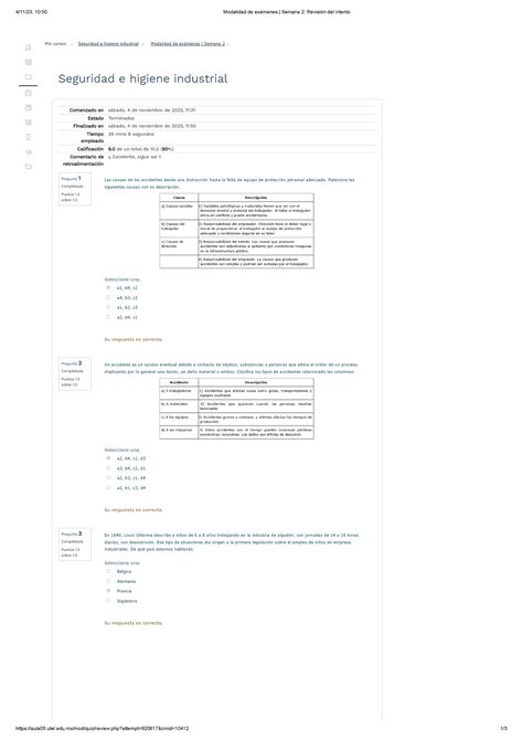 Modalidad De Exámenes Semana 2 Revisión Del Intento Studocu