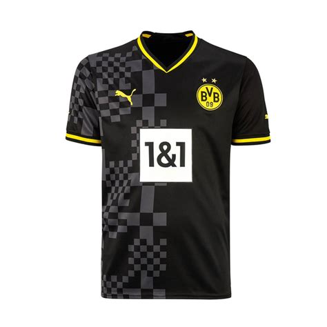 Camisa Borussia Dortmund Away 22 23 Torcedor Puma Masculina Preta