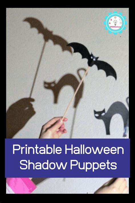 the shadow puppets are being made with paper bats