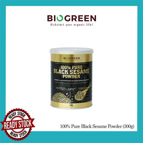 Biogreen 100 Pure Black Sesame Powder 300g Shopee Malaysia