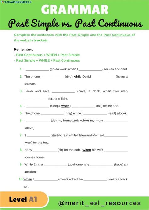 Past Simple Vs Past Continuous Ficha Interactiva English Grammar Worksheets Simple Past