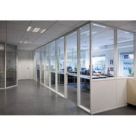 Aluminium And Glass Office Partition Powder Coated Aluminium Office