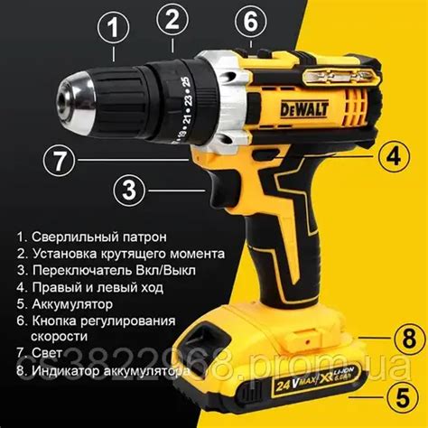 Купити Акумуляторний шуруповерт Dewalt 24V з набором інструментів у ...
