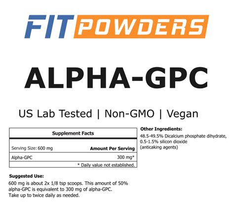 Alpha GPC Supplement Powder Choline Source BeamZen