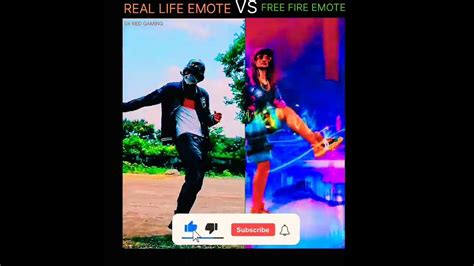 Free Fire Emote Vs Real Life Emote 😍 Smooth🥵 🇮🇳 Youtube