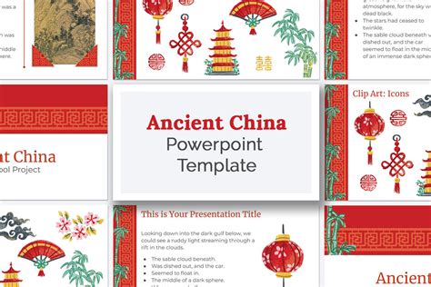 Ancient China Powerpoint Template Theme School Project Printables