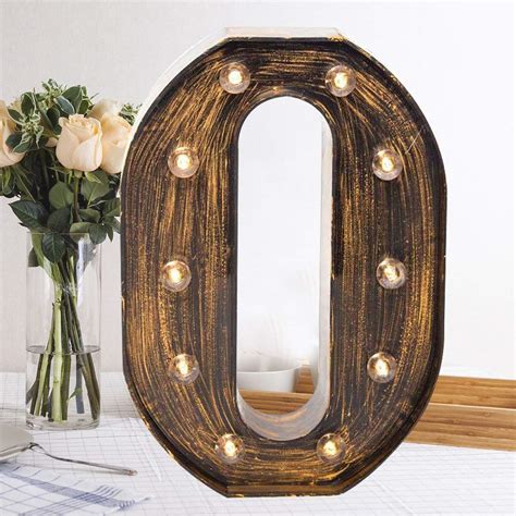 Buy Oycbuzo Golden Black Led Marquee Letter Industrial Vintage Style