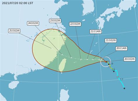 颱風烟花22日接近北部海面 吳德榮：路徑又南調不排除登陸 生活 重點新聞 中央社 Cna