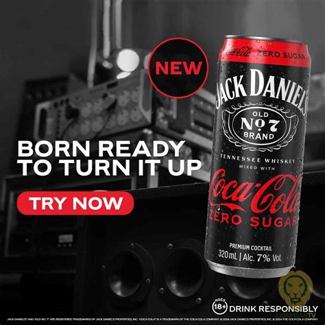 Jack Daniels And Coca Cola Zero Sugar Artd Now Available In The