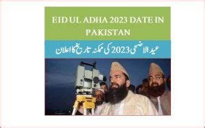 Eid Ul Adha Date In Pakistan Ik News