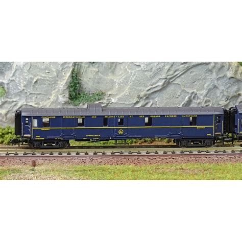 Set De Voitures Voyageurs Train Bleu Ciwl Fourgon Et Voitures