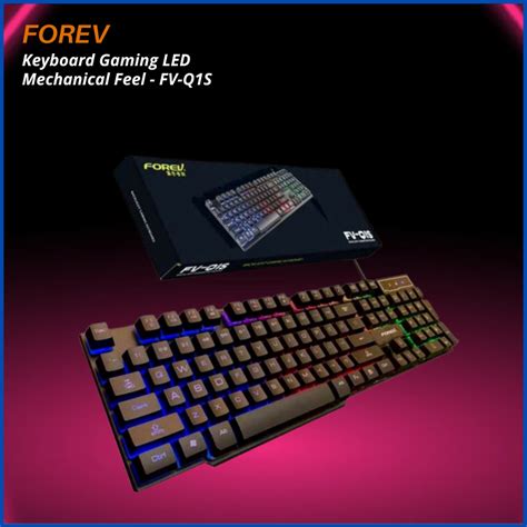 Cod Forev Keyboard Gaming Led Mechanical Feel Fv Q S Keyboard