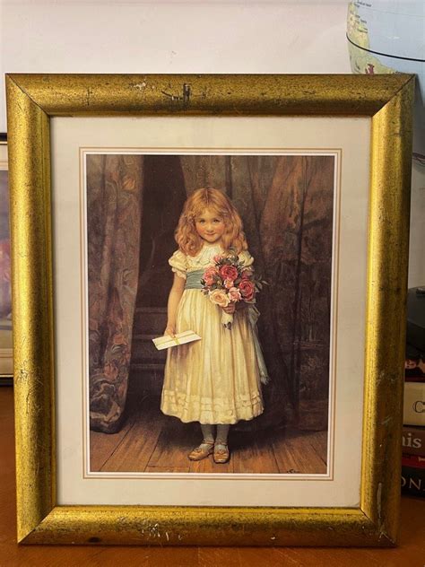 Vintage Art Frame Victorian Girl, Hobbies & Toys, Collectibles ...