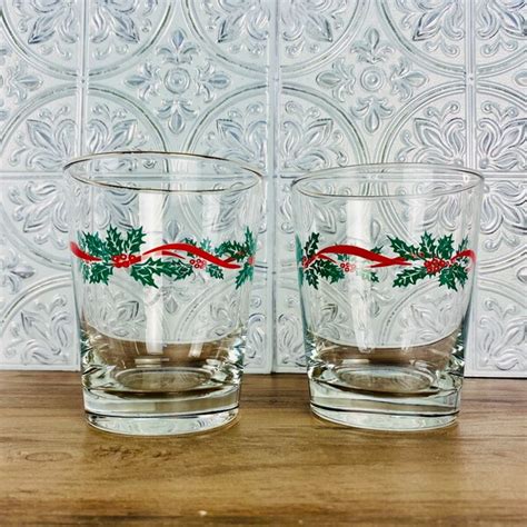 Christmas Glassware Etsy