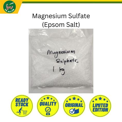 Epsom Salt Magnesium Sulfate 1Kg Gardening Supplement High Purity Water