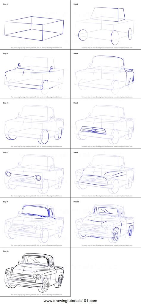 How To Draw A Chevy Truck Step By Step At Drawing